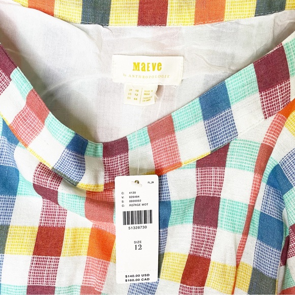 Anthropologie Multicolor Plaid Midi Skirt - Picture 5 of 7